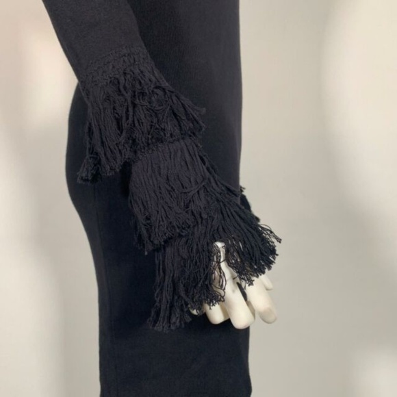 Cold-Shoulder Fringe Sweater Dress - Picture 5 of 5